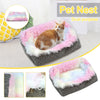 Cat Litter Colorful Two-in-one Cat Litter Cat Bed Plush Pet Cat Mattress Soft Long Plush Dog Basket Pet Cushion Portable Beds - TopCats.Store