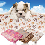 Soft Pets Blanket Winter Dogs Cats Bed Mat Foot Print Sleeping Mattress Coral Fleece Hedgehog Mouse Puppy Supplies - TopCats.Store