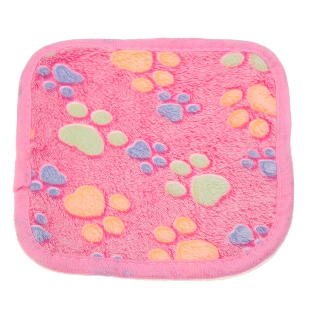 Soft Pets Blanket Winter Dogs Cats Bed Mat Foot Print Sleeping Mattress Coral Fleece Hedgehog Mouse Puppy Supplies - TopCats.Store