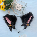 Cute Cat Fox Fur Ear Hair Hoops Night Party Club Cosplay Hairband Fur Headbands Bell Clips Girls Hair Accessories Ear Hair Band - TopCats.Store