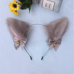 Cute Cat Fox Fur Ear Hair Hoops Night Party Club Cosplay Hairband Fur Headbands Bell Clips Girls Hair Accessories Ear Hair Band - TopCats.Store