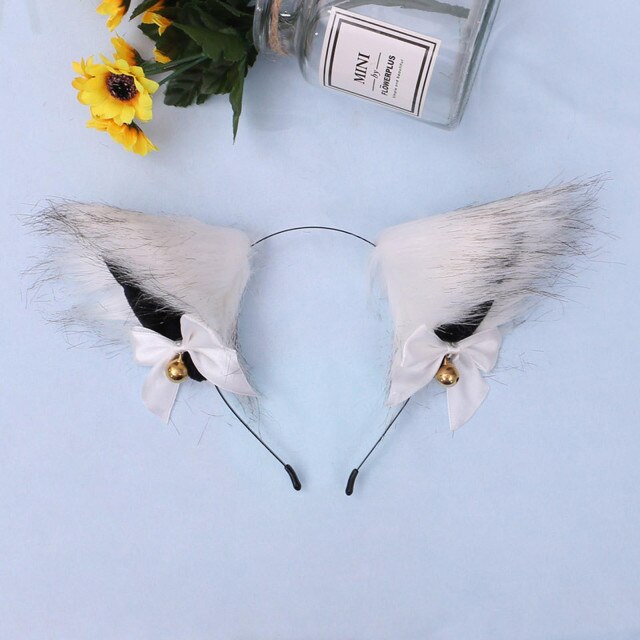 Cosplay Girl Plush Furry Cat Ears With Bell Hair Clip Cosplay Party Fox Long Fur Costume Hair Clip Halloween Gift Hair Accessory - TopCats.Store