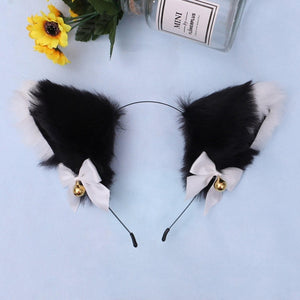 Cosplay Girl Plush Furry Cat Ears With Bell Hair Clip Cosplay Party Fox Long Fur Costume Hair Clip Halloween Gift Hair Accessory - TopCats.Store