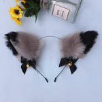 Cosplay Girl Plush Furry Cat Ears With Bell Hair Clip Cosplay Party Fox Long Fur Costume Hair Clip Halloween Gift Hair Accessory - TopCats.Store