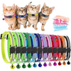 12 Pcs Pet Cat Kitten Collar Neck Strap Adjustable Safety Reflective Ring Necklace Colorful Safety Buckle Collar Cat Supplies - TopCats.Store