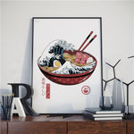 Japanese Samurai Cat Posters and Prints Ramen Nostalgia Quality Cartoon Canvas Paintings Animal Wall Art Pictures for Home Decor - TopCats.Store