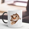 Free shipping Cute Cat Mug Changing color 350ml Ceramic Coffee Mugs Magic Tea Cup best gift for your friends - TopCats.Store